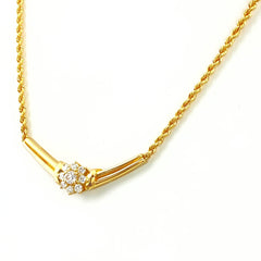 ポーラ メレダイヤ デザインネックレス YG イエローゴールド ペンダント ネックレス 750 ダイヤモンド レディース 【中古】brjwl