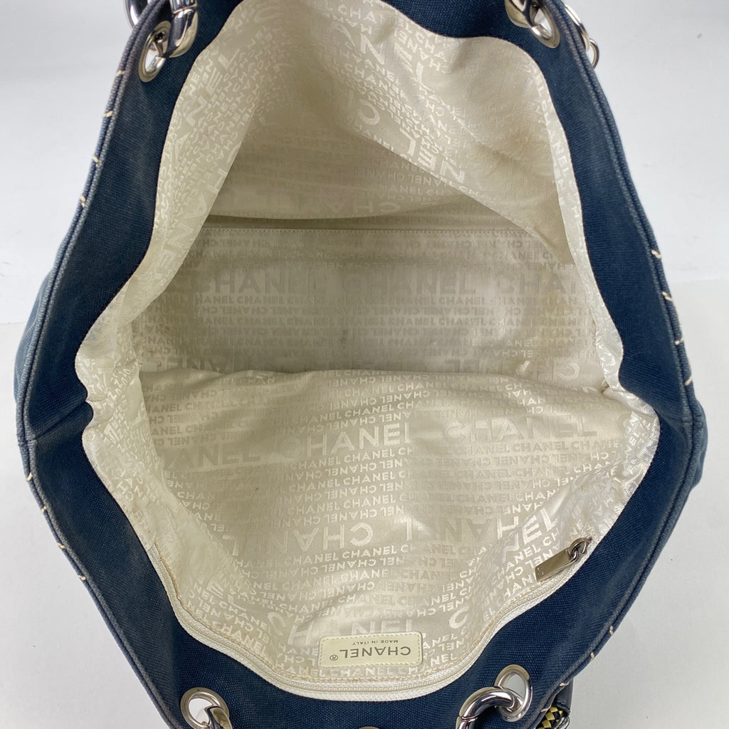 シャネル ココマーク トートバッグ No.5 ショルダーバッグ トートバッグ キャンバス ネイビー ブラック レディース 【中古】brbag