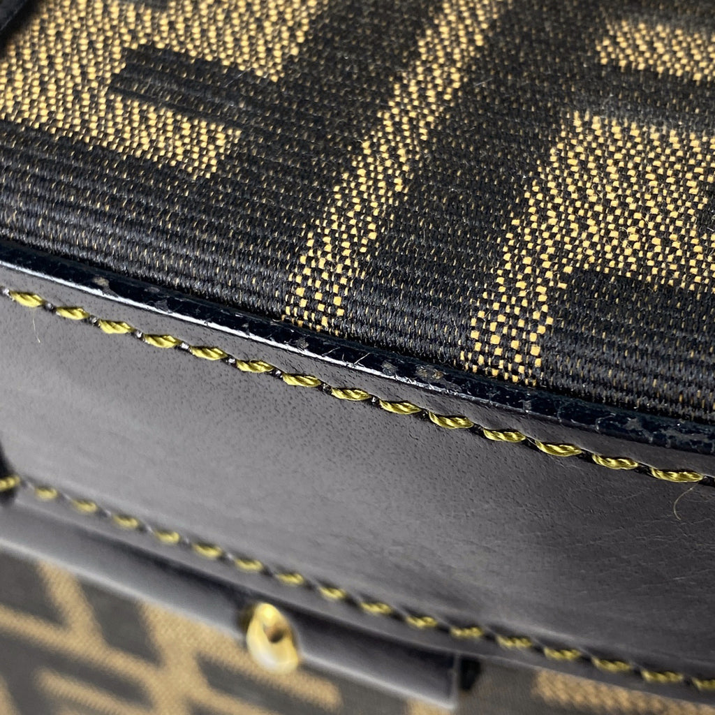 フェンディ ズッカ柄 バニティバッグ 2WAY ショルダーバッグ ハンドバッグ 化粧ポーチ キャンバス ブラウン レディース 【中古】brbag