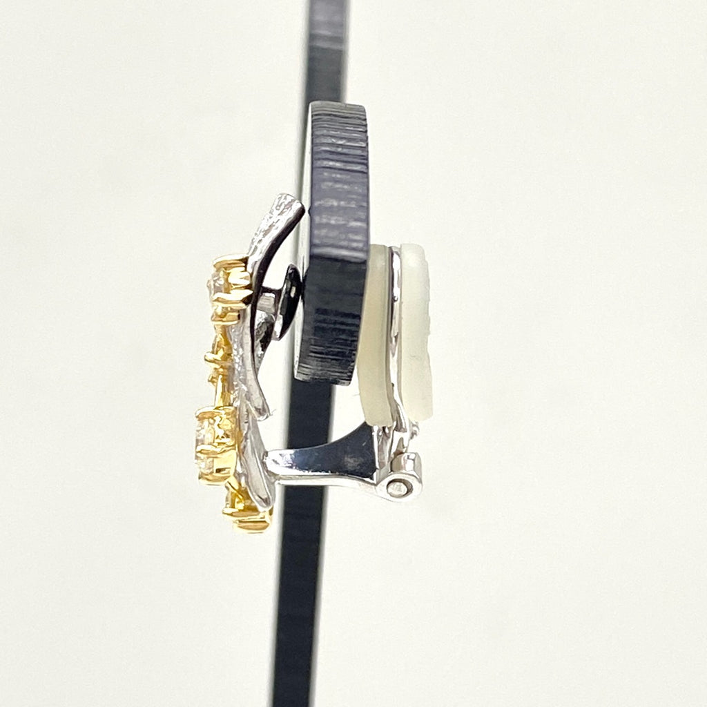 菅沼知行 イヤリング プラチナ YG イエローゴールド WG ホワイトゴールド メレダイヤ イヤリング Pt900 K18 K14 レディース 【中古】brjwl
