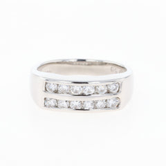 メレダイヤ デザインリング プラチナ 指輪 リング 9号 Pt900 ダイヤモンド レディース 【中古】nbjwl