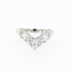 メレダイヤ デザインリング プラチナ 指輪 リング 7.5号 Pt900 ダイヤモンド レディース 【中古】nbjwl