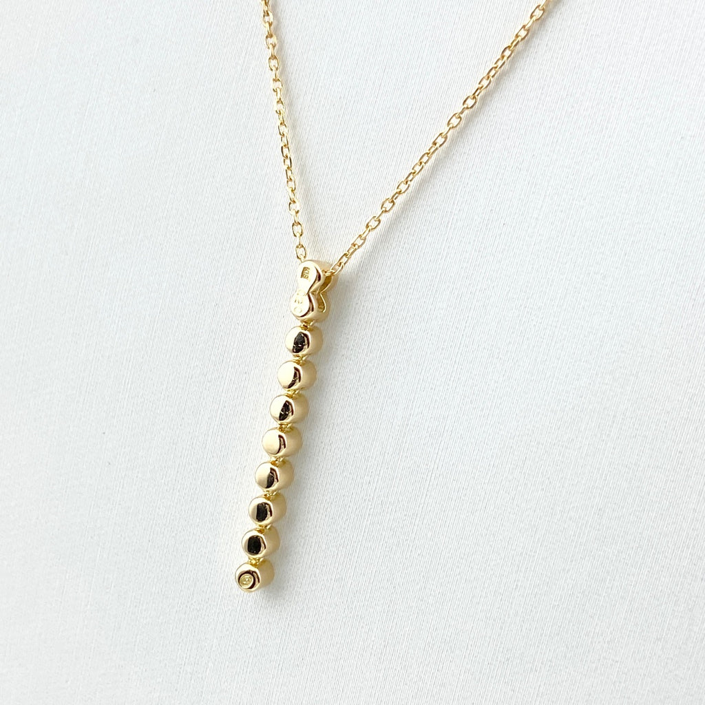メレダイヤ デザインネックレス YG イエローゴールド ペンダント ネックレス K18 ダイヤモンド レディース 【中古】nbjwl