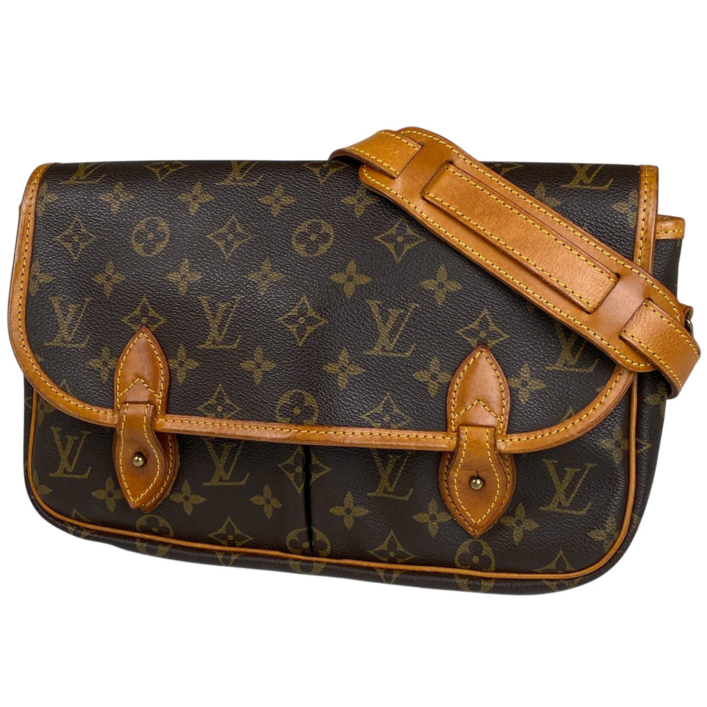 ルイ・ヴィトン ジベシエール MM 斜め掛け ショルダーバッグ モノグラム ブラウン M42247 レディース 【中古】brbag