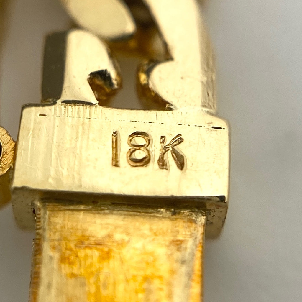 メレダイヤ デザインブレスレット YG イエローゴールド 腕輪 ブレスレット 750 ダイヤモンド レディース 【中古】nbjwl