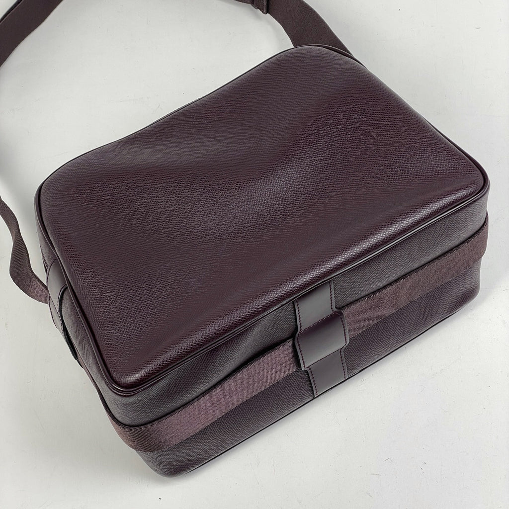 ルイ・ヴィトン リポーター 肩掛け ショルダーバッグ タイガ アカジュ M30156 メンズ 【中古】brbag