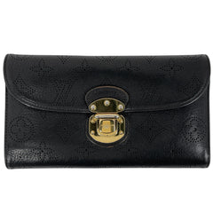 ルイ・ヴィトン ポルトフォイユ アメリア パンチング 長財布 モノグラムマヒナ ノワール(ブラック) M95549 レディース 【中古】brbag