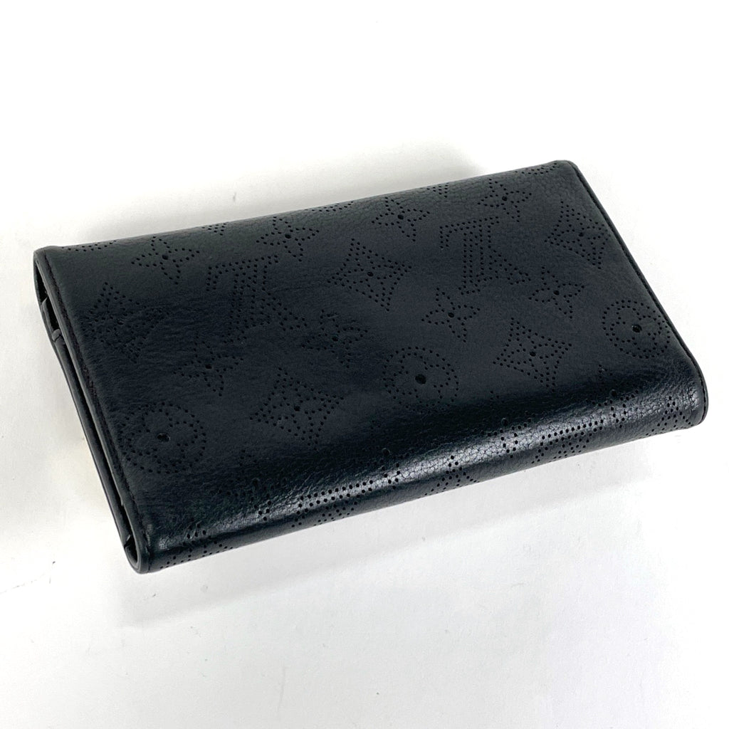ルイ・ヴィトン ポルトフォイユ アメリア パンチング 長財布 モノグラムマヒナ ノワール(ブラック) M95549 レディース 【中古】brbag
