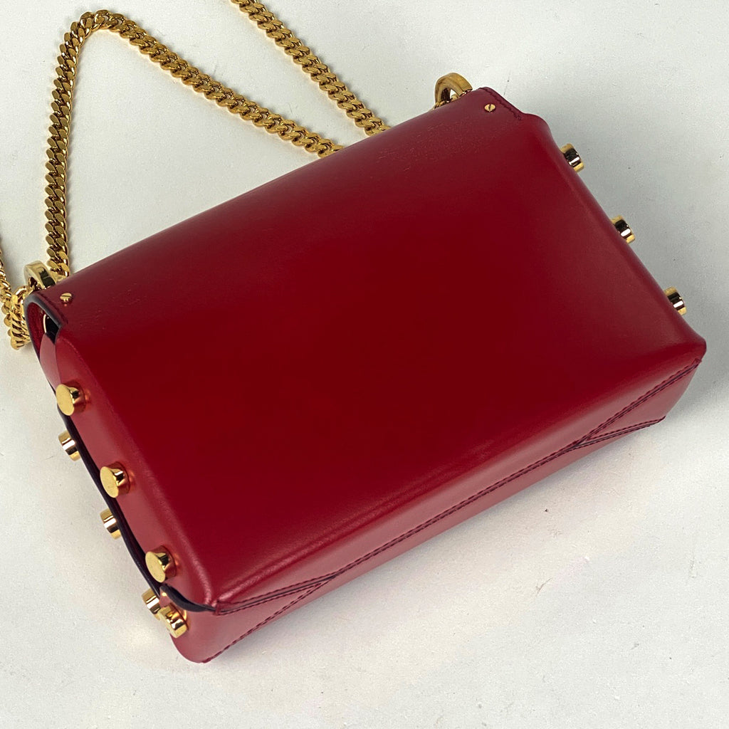 ジミーチュウ ロケットプティ チェーン ショルダーバッグ スタッズ ショルダーバッグ レザー レッド レディース 【中古】brbag