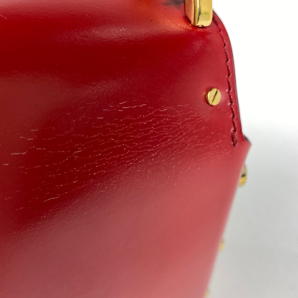 ジミーチュウ ロケットプティ チェーン ショルダーバッグ スタッズ ショルダーバッグ レザー レッド レディース 【中古】brbag