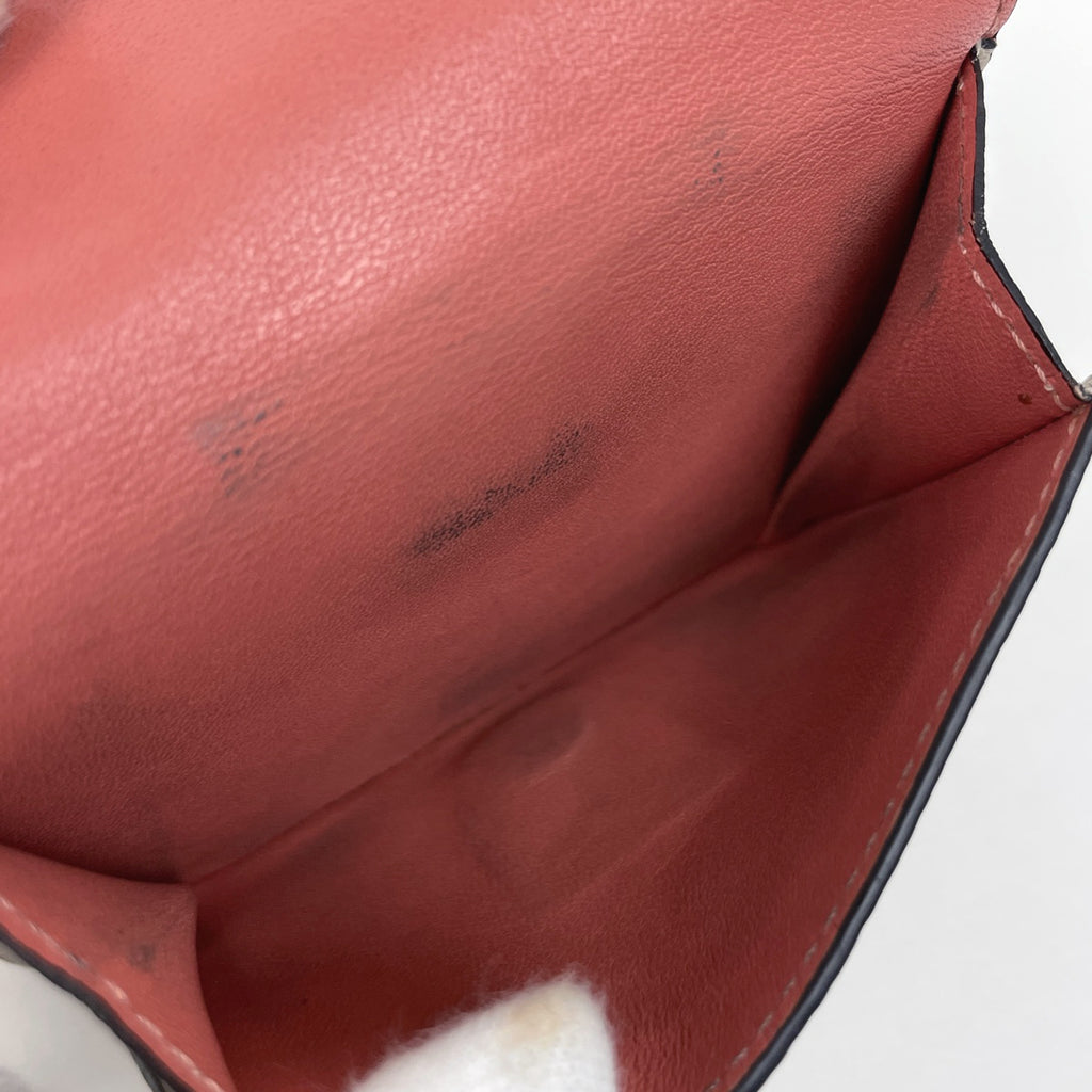 ロエベ アナグラム 三つ折り財布 Wホック 三つ折り財布 レザー ベージュ レディース 【中古】brbag
