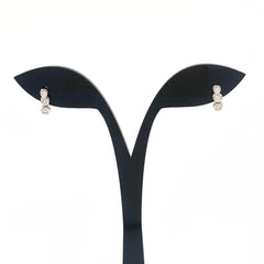 メレダイヤ デザインピアス WG ホワイトゴールド ダイヤモンド スイング ピアス K18 K14 WG レディース 【中古】nbjwl