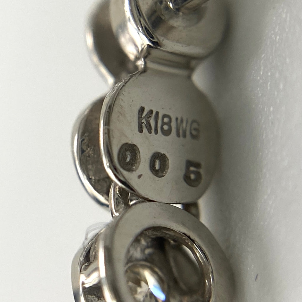 メレダイヤ デザインピアス WG ホワイトゴールド ダイヤモンド スイング ピアス K18 K14 WG レディース 【中古】nbjwl