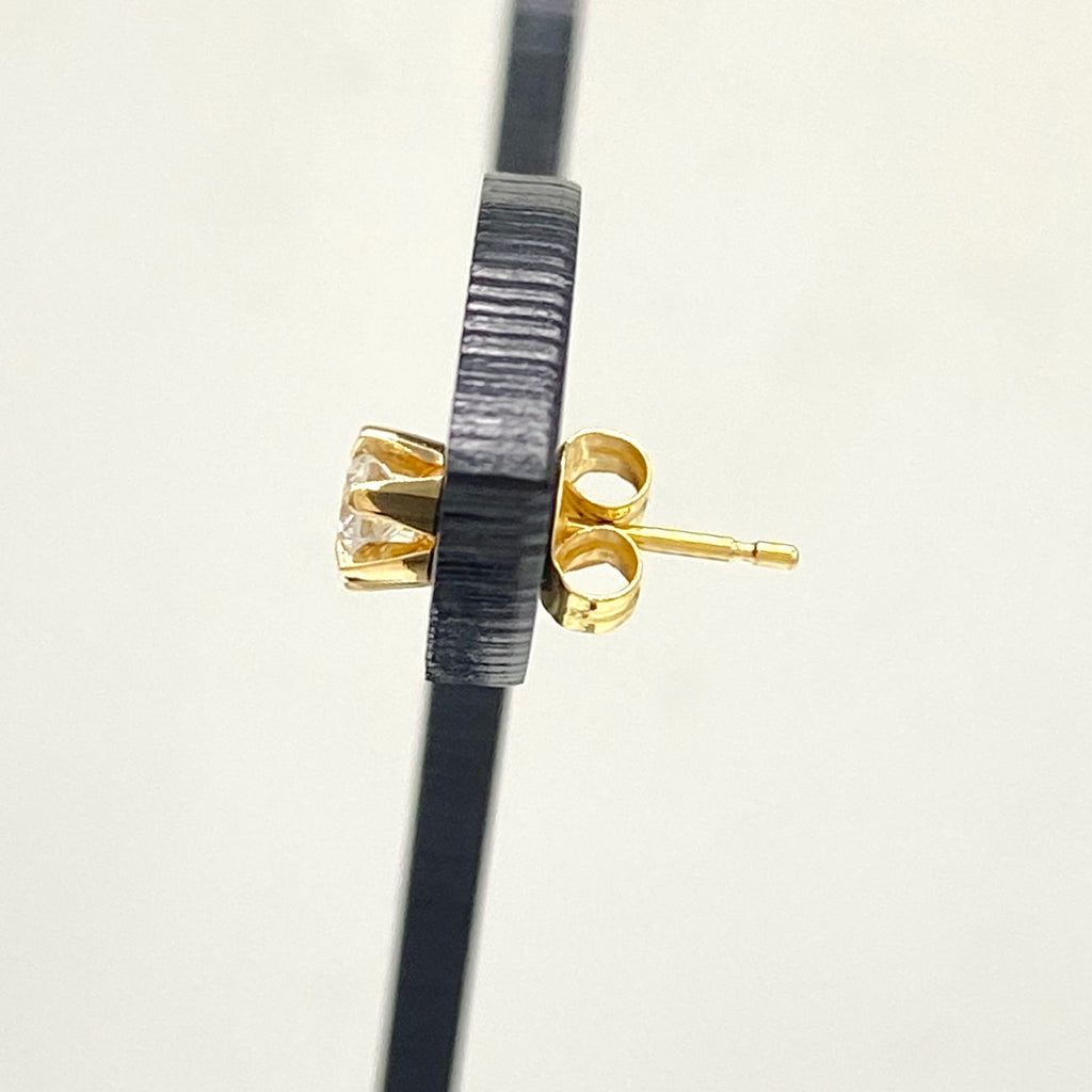 メレダイヤ デザインピアス YG イエローゴールド ピアス K18 ダイヤモンド レディース 【中古】nbjwl