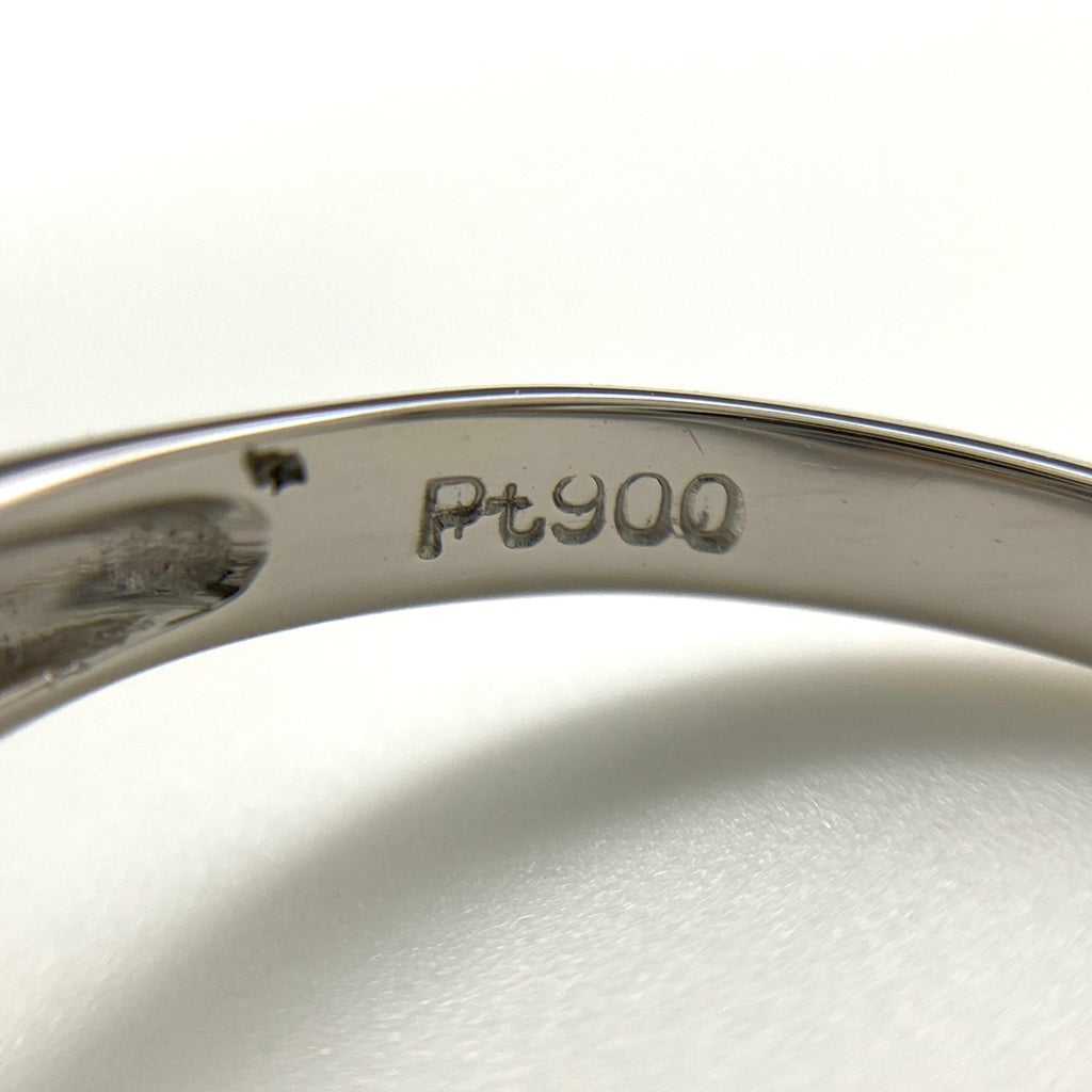 パール デザインリング プラチナ 指輪 メレダイヤ 真珠 リング 12.5号 Pt900 パール ダイヤモンド レディース 【中古】nbjwl