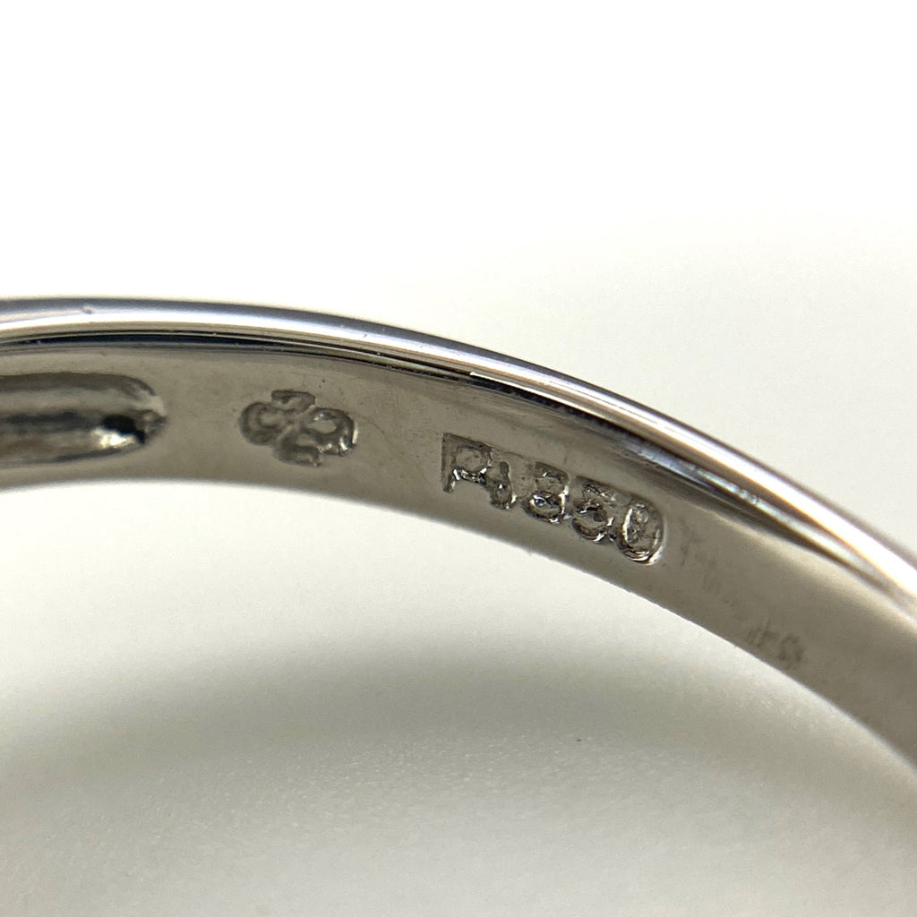 サファイア デザインリング プラチナ 指輪 メレダイヤ リング 11号 Pt850 サファイア ダイヤモンド レディース 【中古】nbjwl