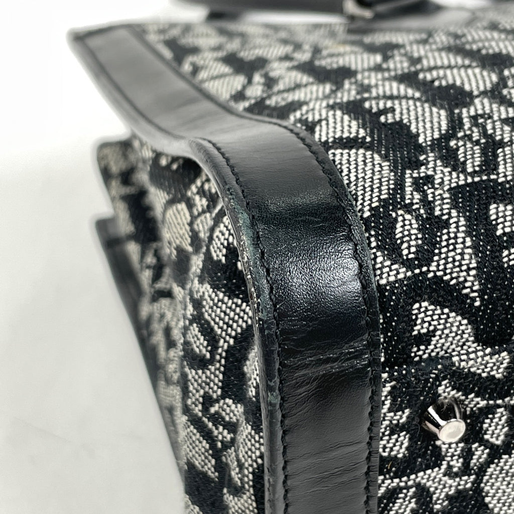 クリスチャンディオール トロッター柄 トートバック ハンドバッグ トートバッグ キャンバス ブラック レディース 【中古】brbag