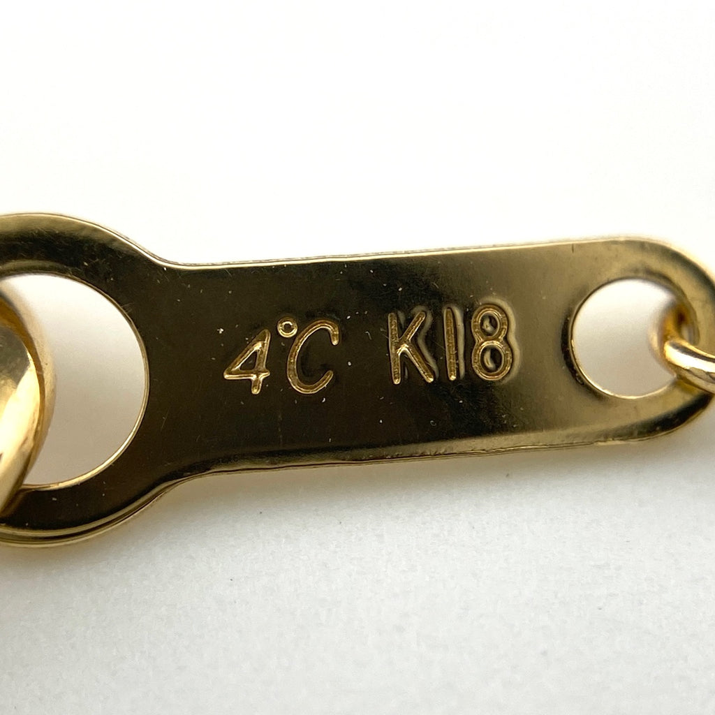 ヨンドシー メレダイヤ デザインネックレス YG イエローゴールド ペンダント ネックレス K18 ダイヤモンド レディース 【中古】brjwl