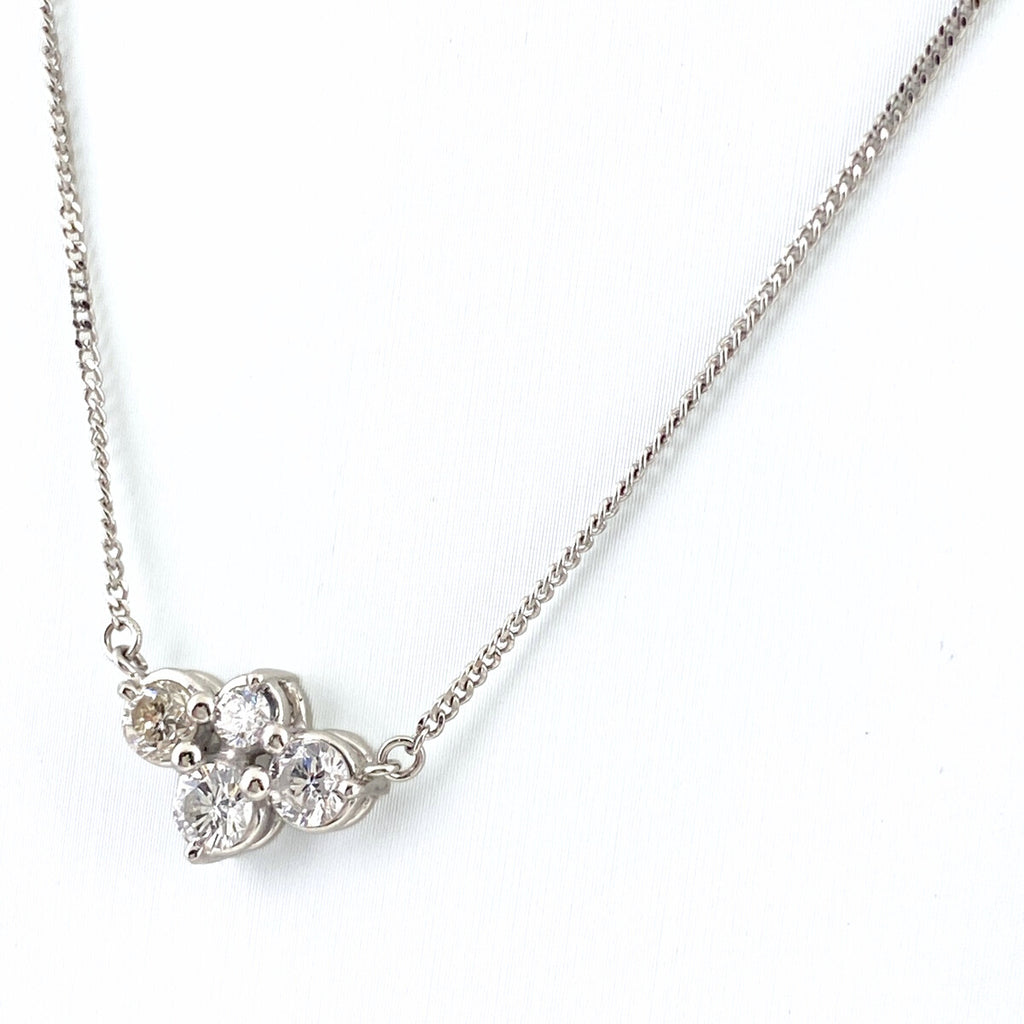 メレダイヤ デザインネックレス プラチナ ペンダント ネックレス Pt850 ダイヤモンド レディース 【中古】nbjwl