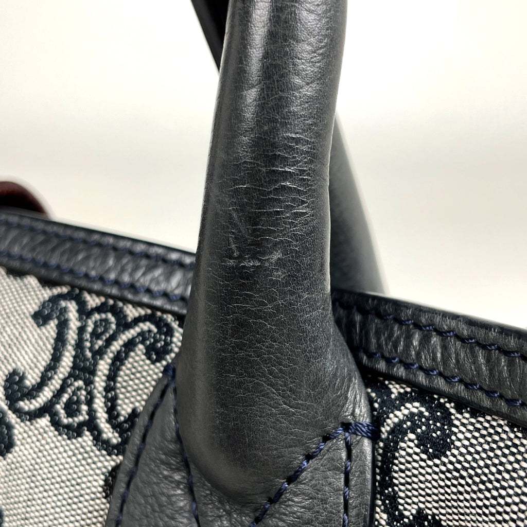 セリーヌ トリオンフ トートバッグ ショルダーバッグ トートバッグ キャンバス ブラック ネイビー レディース 【中古】brbag