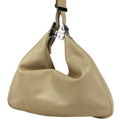 グッチ ロゴ ショルダーバッグ ワンショルダー 肩掛け ショルダーバッグ レザー アイボリー 0013341 レディース 【中古】brbag