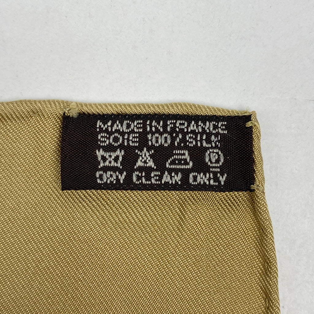 エルメス カレ 90 Tendresse Feline 野生の優しさ スカーフ シルク ブラウン イエロー マルチカラー レディース 【中古】brbag