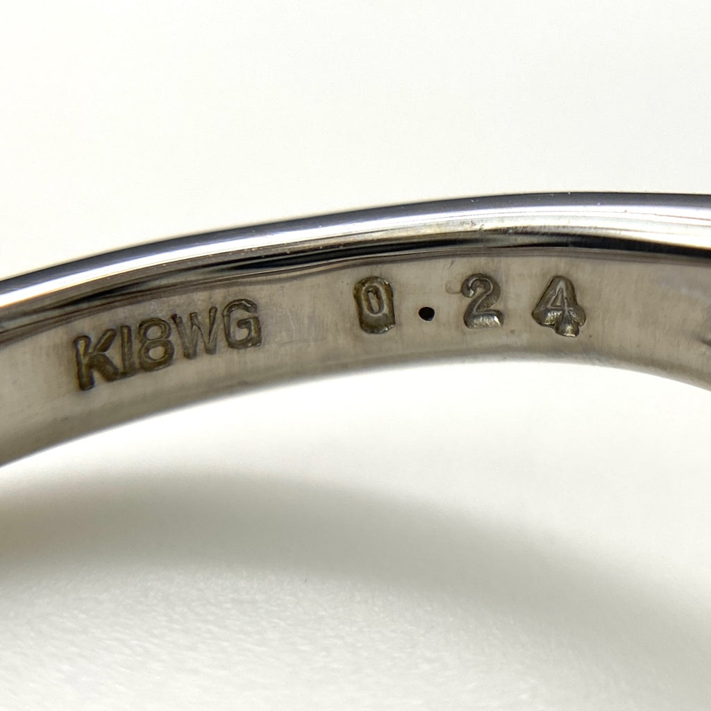 トリロジー メレダイヤ デザインリング WG ホワイトゴールド 指輪 リング 11.5号 K18 WG ダイヤモンド レディース 【中古】brjwl