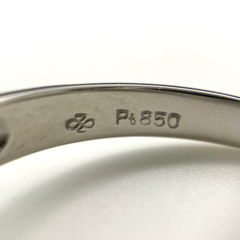 サファイア デザインリング プラチナ 指輪 メレダイヤ リング 13号 Pt850 サファイア ダイヤモンド レディース 【中古】nbjwl