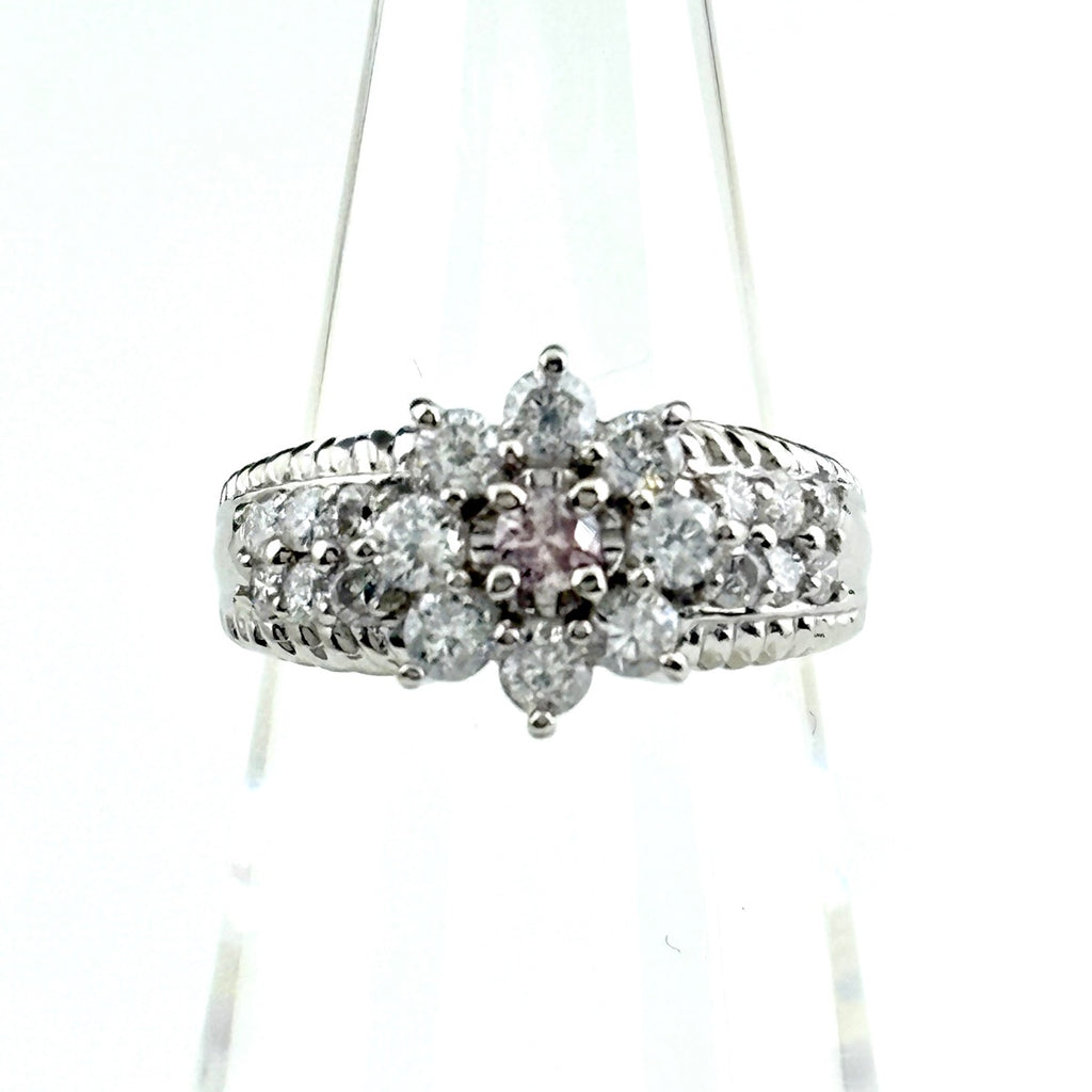 メレダイヤ デザインリング プラチナ 指輪 リング 10号 Pt900 ダイヤモンド レディース ノンブランドジュエリー 【中古】nbjwl