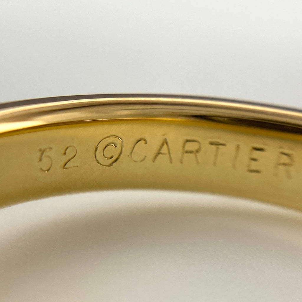 カルティエ モノストーン リング YG イエローゴールド 指輪 スリーカラー リング 11.5号 750 ダイヤモンド レディース 【中古】brjwl