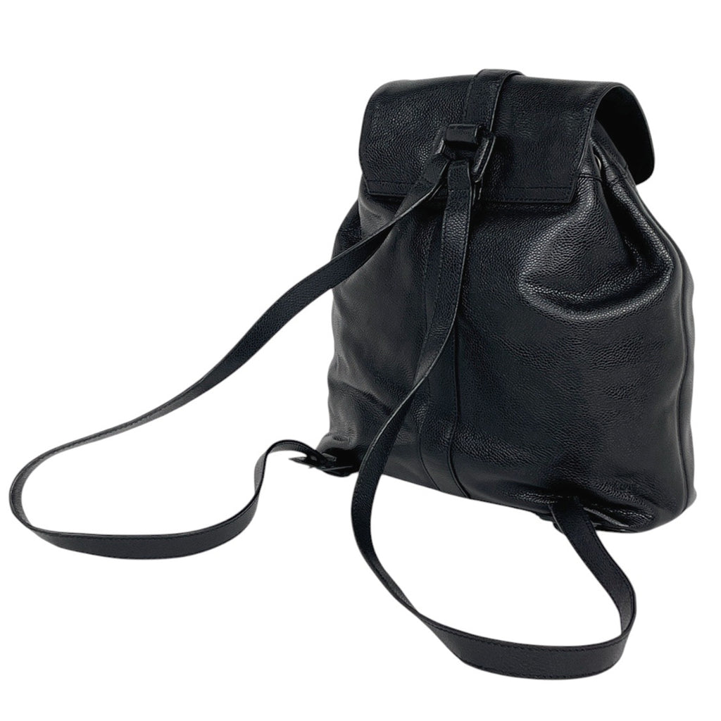 シャネル ココマーク リュックサック バッグパック リュック キャビアスキン ブラック レディース 【中古】brbag