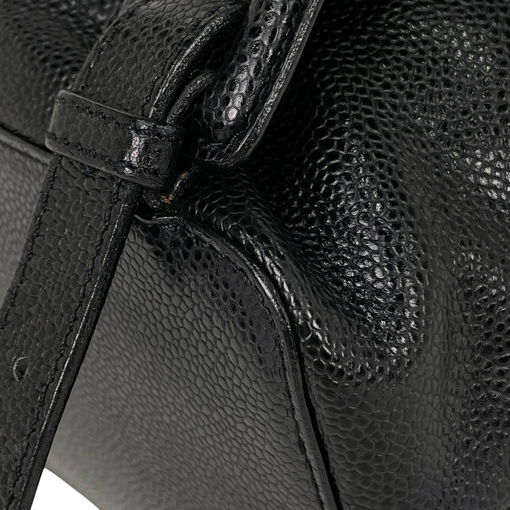 シャネル ココマーク リュックサック バッグパック リュック キャビアスキン ブラック レディース 【中古】brbag