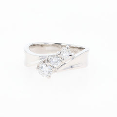 メレダイヤ デザインリング プラチナ 指輪 リング 9号 Pt900 ダイヤモンド レディース 【中古】nbjwl