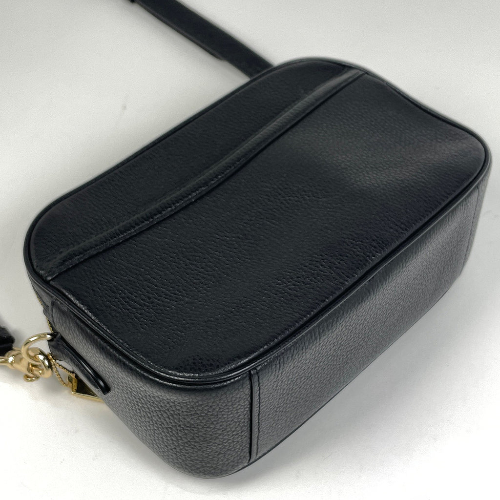 コーチ ロゴ ショルダーバッグ 斜め掛け ショルダーバッグ レザー ブラック F39856 レディース 【中古】brbag