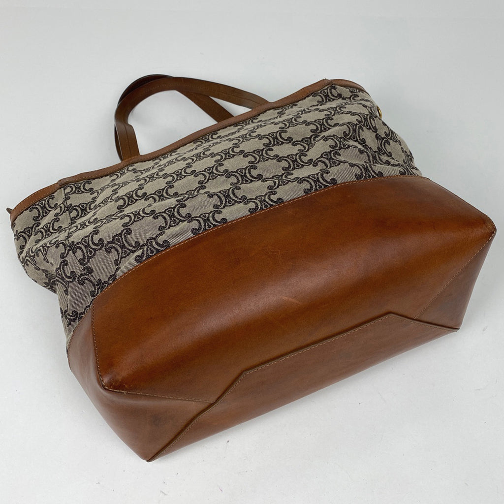 セリーヌ マカダム柄 トートバッグ ショルダーバッグ トートバッグ キャンバス ブラウン レディース 【中古】brbag