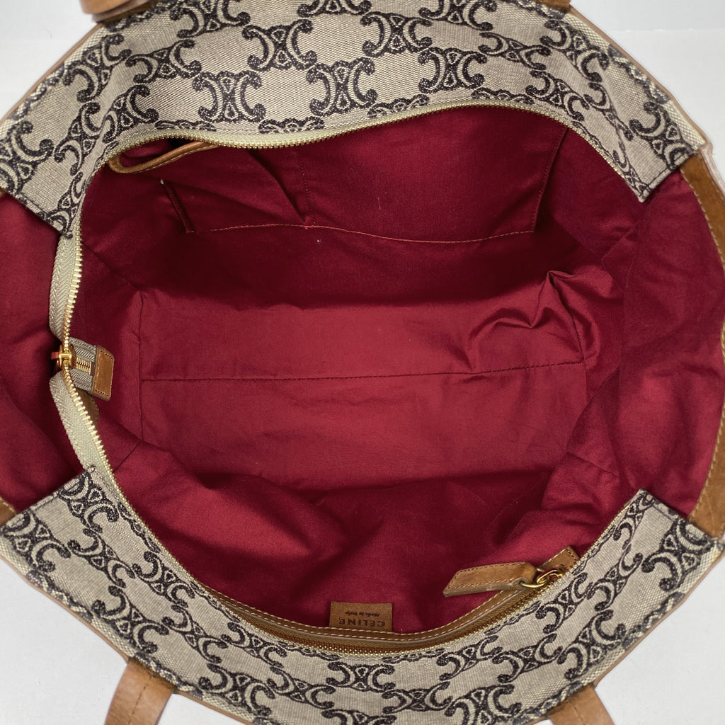 セリーヌ マカダム柄 トートバッグ ショルダーバッグ トートバッグ キャンバス ブラウン レディース 【中古】brbag