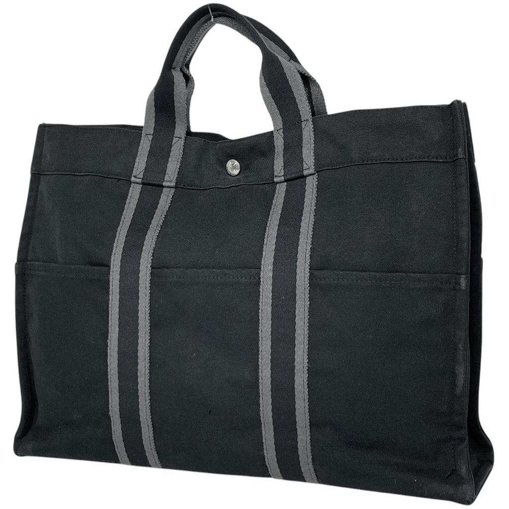 エルメス フールトゥ MM ハンドバッグ トートバッグ キャンバス ブラック レディース 【中古】brbag