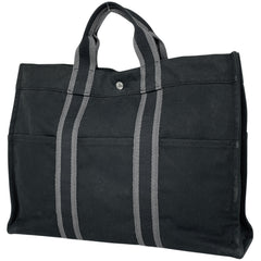 エルメス フールトゥ MM ハンドバッグ トートバッグ キャンバス ブラック レディース 【中古】brbag
