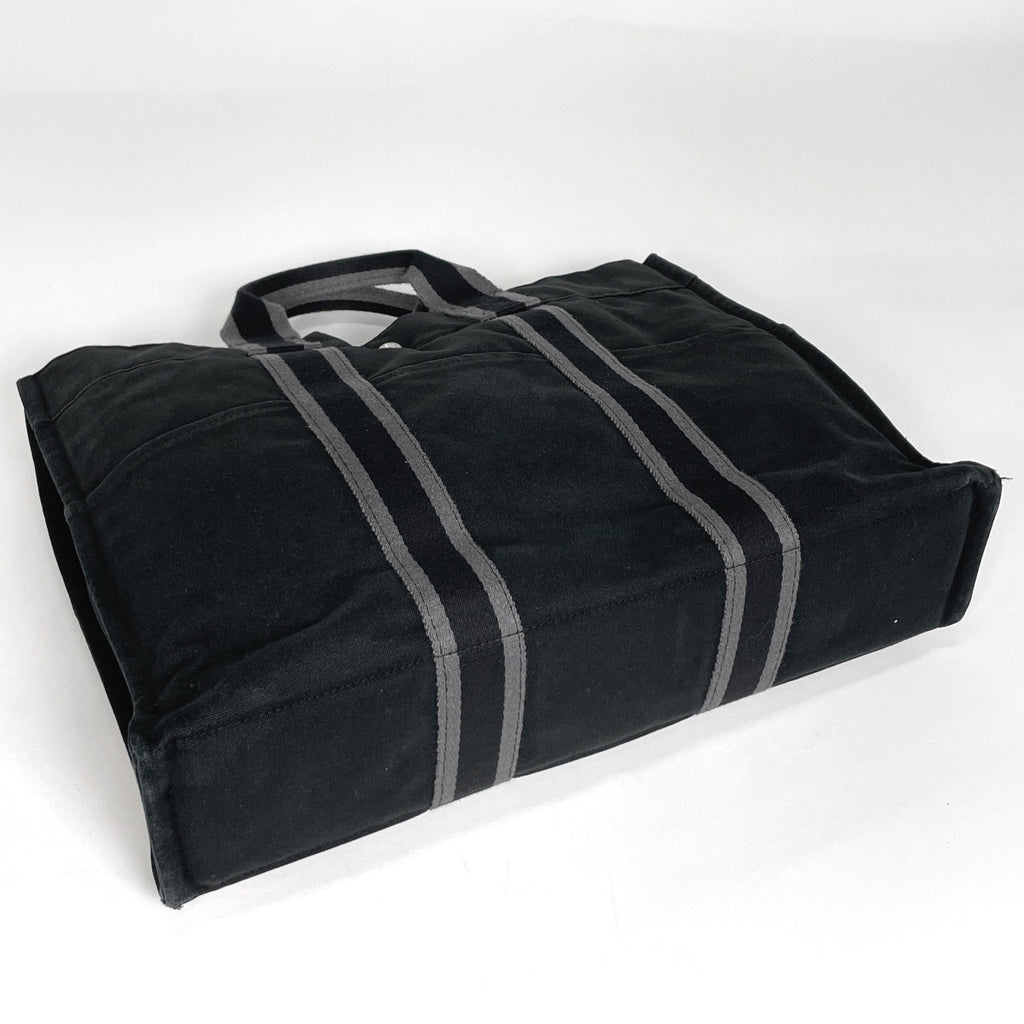 エルメス フールトゥ MM ハンドバッグ トートバッグ キャンバス ブラック レディース 【中古】brbag