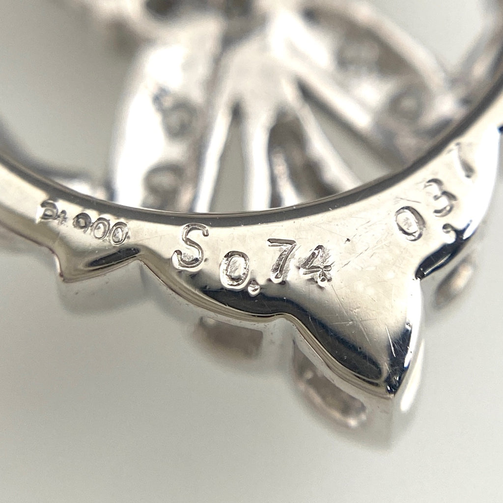 サファイア ペンダントトップ プラチナ メレダイヤ ペンダントトップ Pt900 サファイア ダイヤモンド レディース 【中古】nbjwl