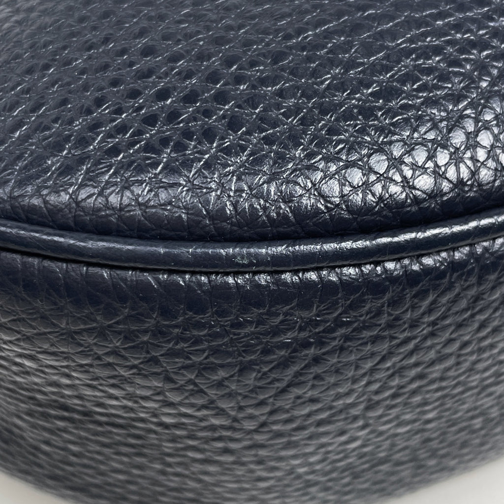 コーチ ロゴ ショルダーバッグ レザー ネイビー C4108 レディース 【中古】brbag