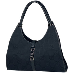 グッチ ジャッキーライン ショルダーバッグ ハンドバッグ ジャンボGG ショルダーバッグ GGキャンバス ブラック 0021067 レディース 【中古】brbag