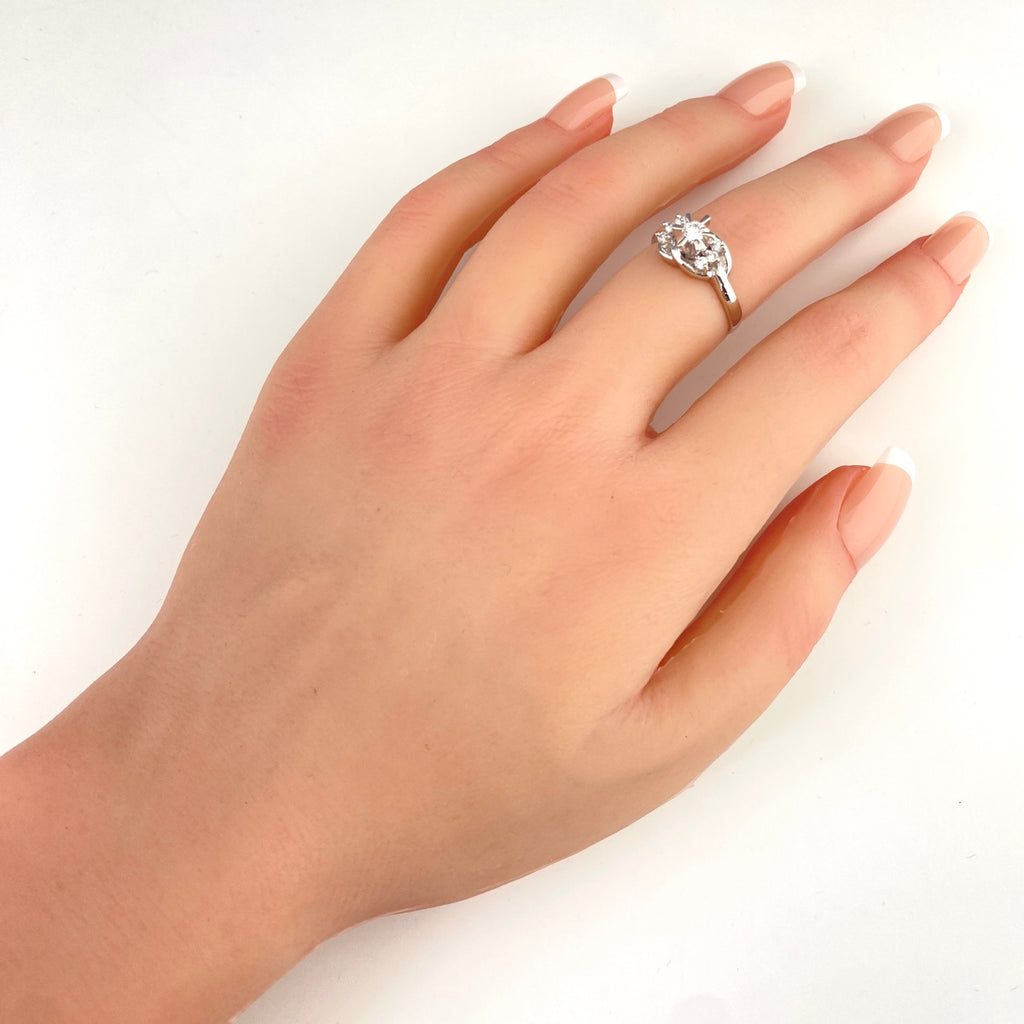 ダイヤモンド デザインリング プラチナ 指輪 メレダイヤ リング 12号 Pt900 ダイヤモンド レディース 【中古】nbjwl