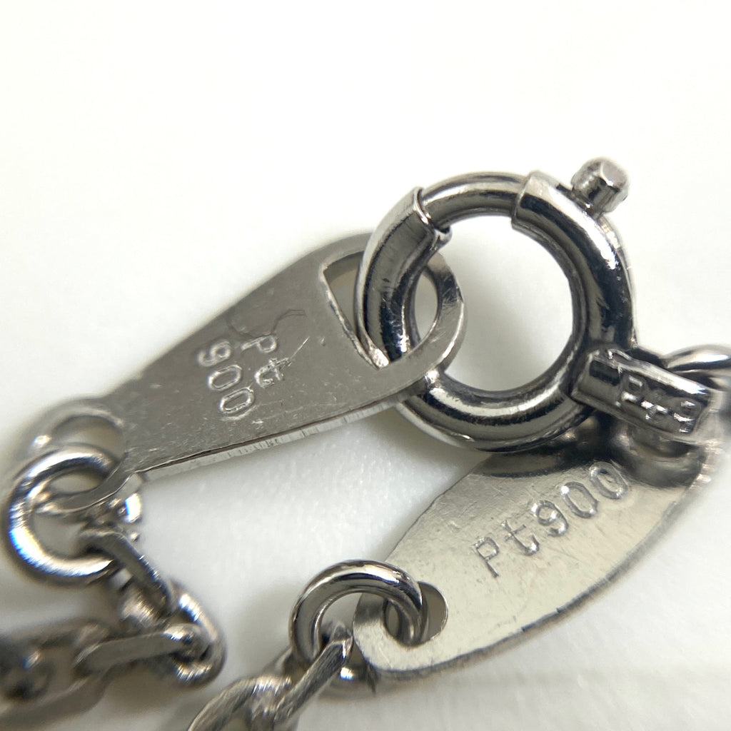 サファイア デザインネックレス プラチナ ペンダント メレダイヤ ネックレス Pt850 ダイヤモンド レディース 【中古】nbjwl