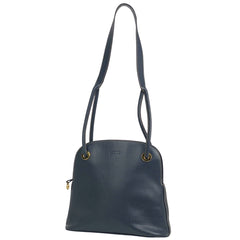 ロエベ ロゴ ショルダーバッグ 肩掛け ショルダーバッグ レザー ネイビー レディース 【中古】brbag