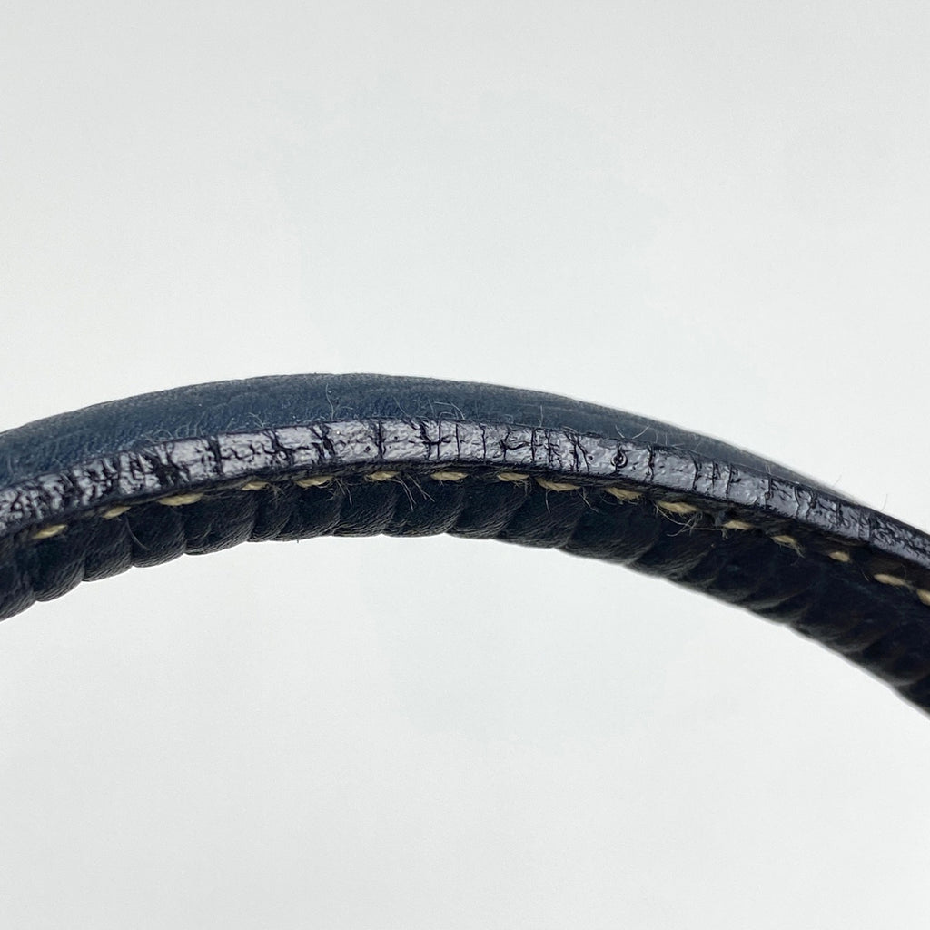 ロエベ ロゴ ショルダーバッグ 肩掛け ショルダーバッグ レザー ネイビー レディース 【中古】brbag