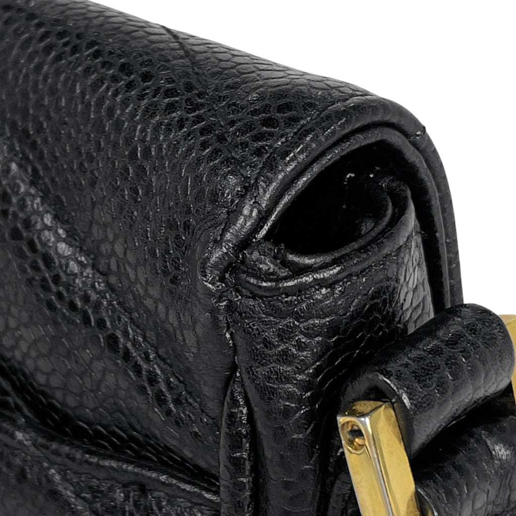 シャネル Vステッチ ショルダーバッグ ココマーク ショルダーバッグ キャビアスキン ブラック レディース 【中古】brbag