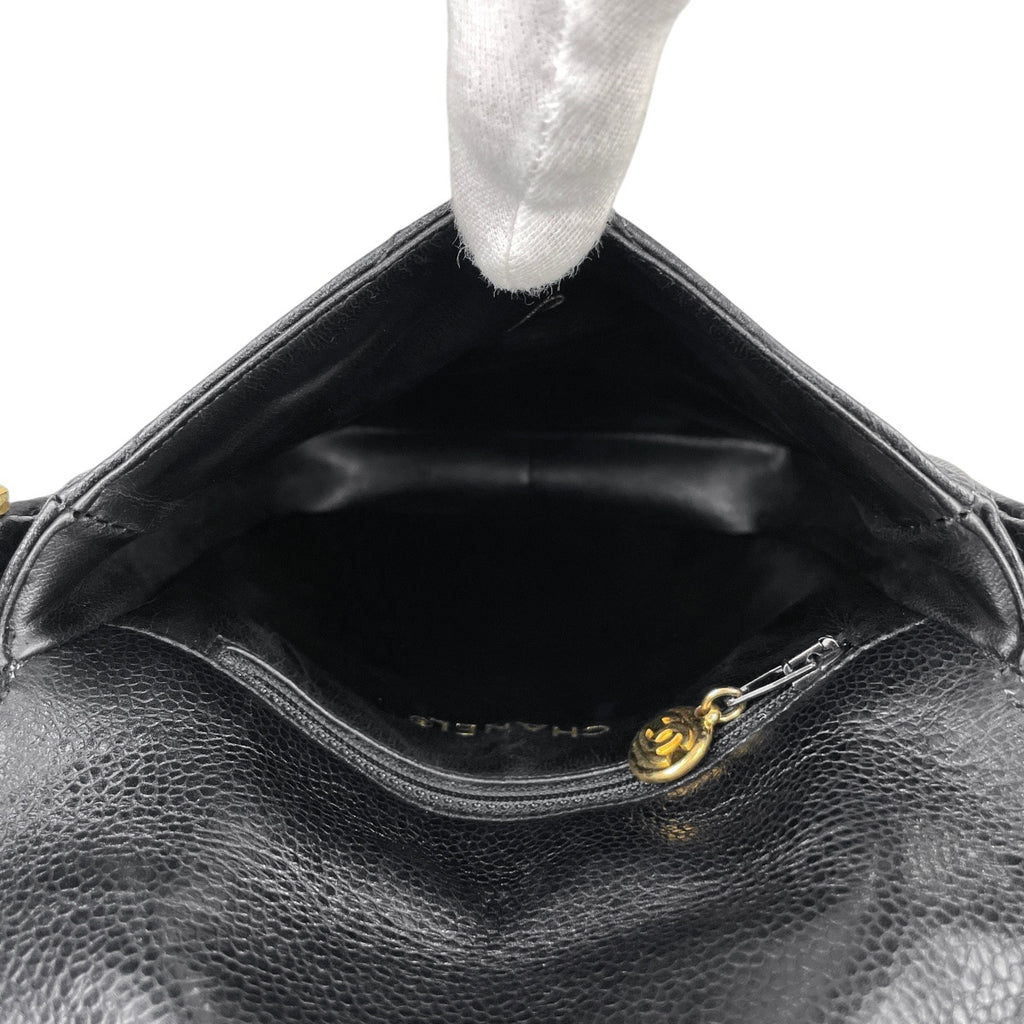 シャネル Vステッチ ショルダーバッグ ココマーク ショルダーバッグ キャビアスキン ブラック レディース 【中古】brbag