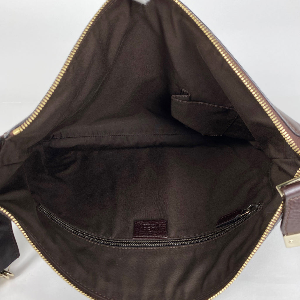 グッチ ロゴ ショルダーバッグ 斜め掛け ショルダーバッグ レザー ブラウン 148476 レディース 【中古】brbag