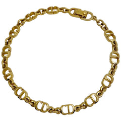 クリスチャンディオール ロゴ チェーン ブレスレット CD 腕輪 ブレスレット GP ゴールド レディース 【中古】bracc